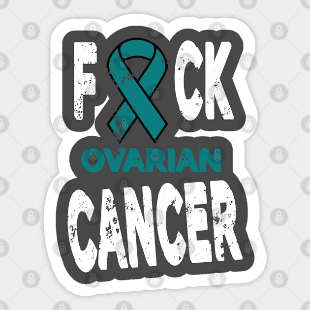 F*CK Ovarian Cancer Sticker by RKP'sTees